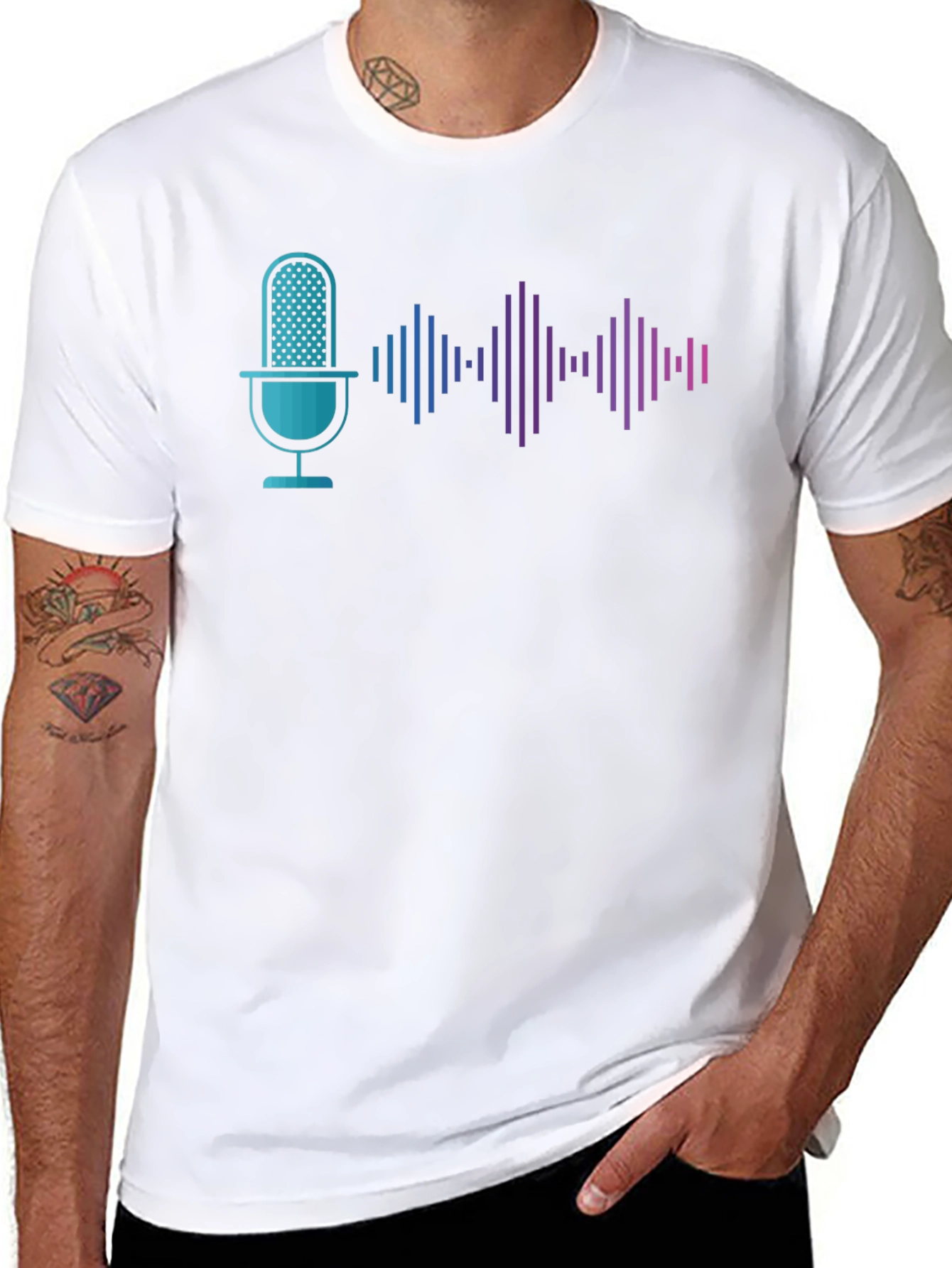 Podcast Wave Graphic Tee - Black