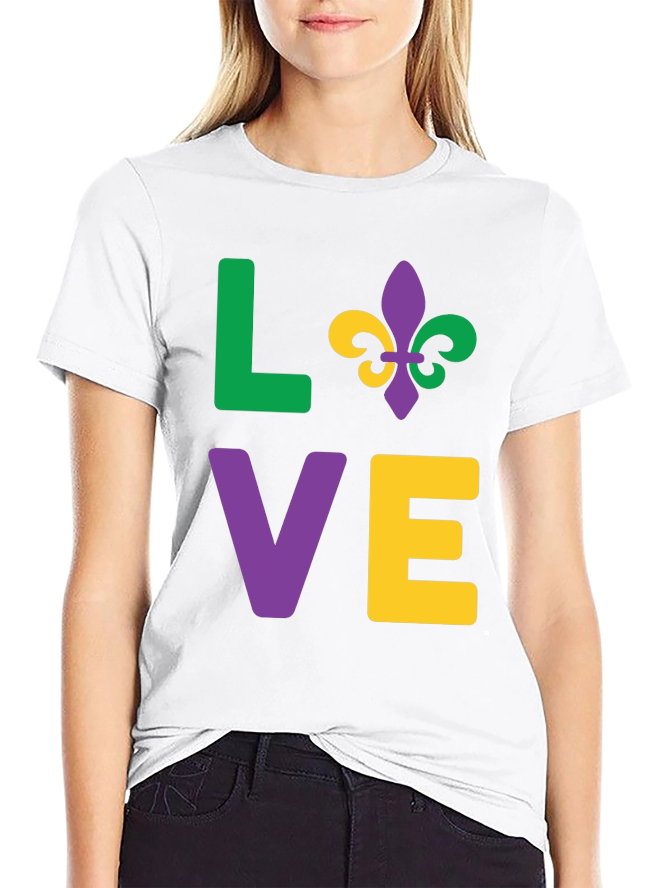 Mardi Gras Love Graphic T-Shirt