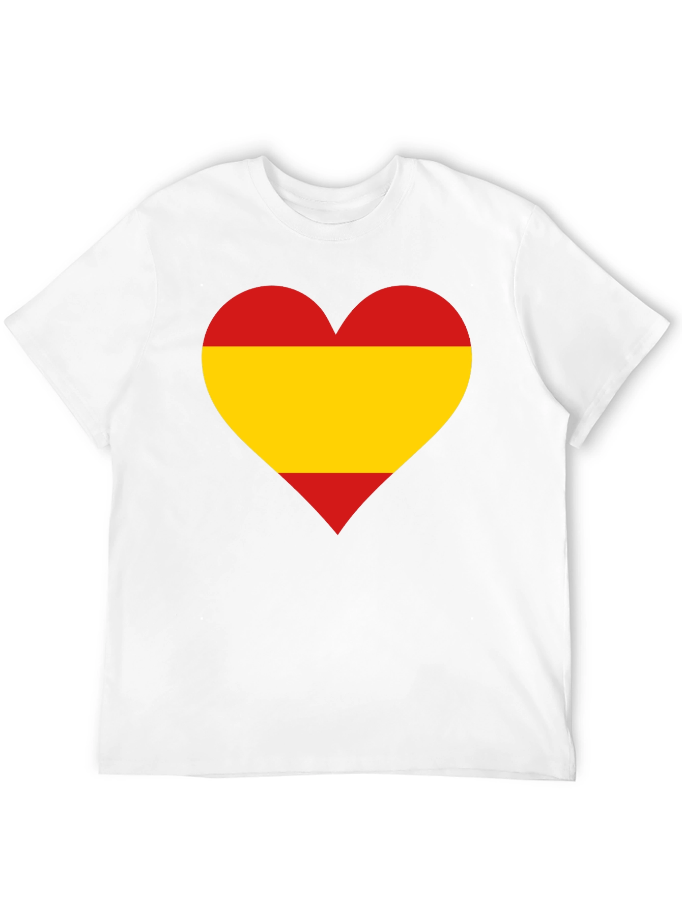 Spanish Flag Heart Graphic T-Shirt