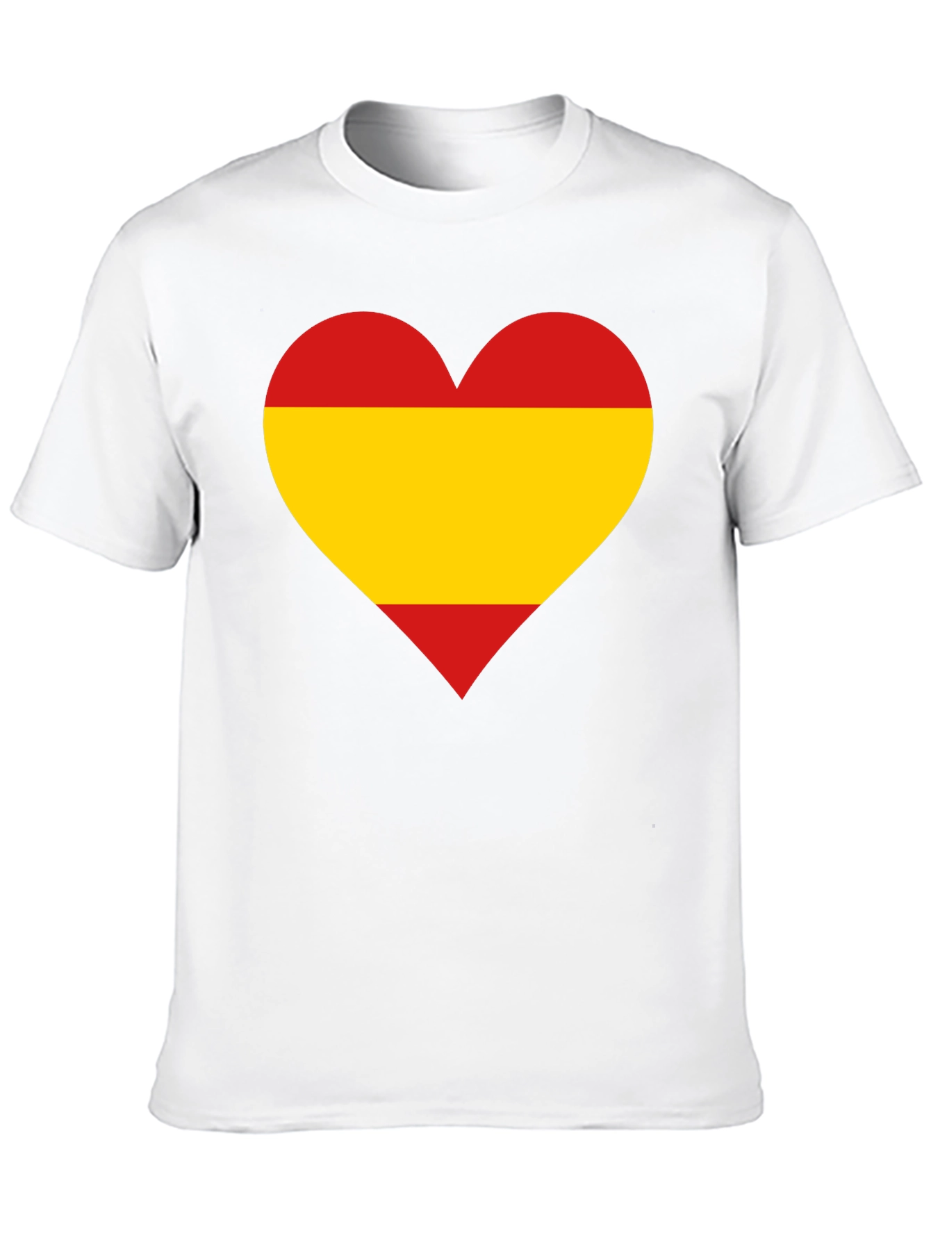 Spanish Flag Heart Graphic T-Shirt