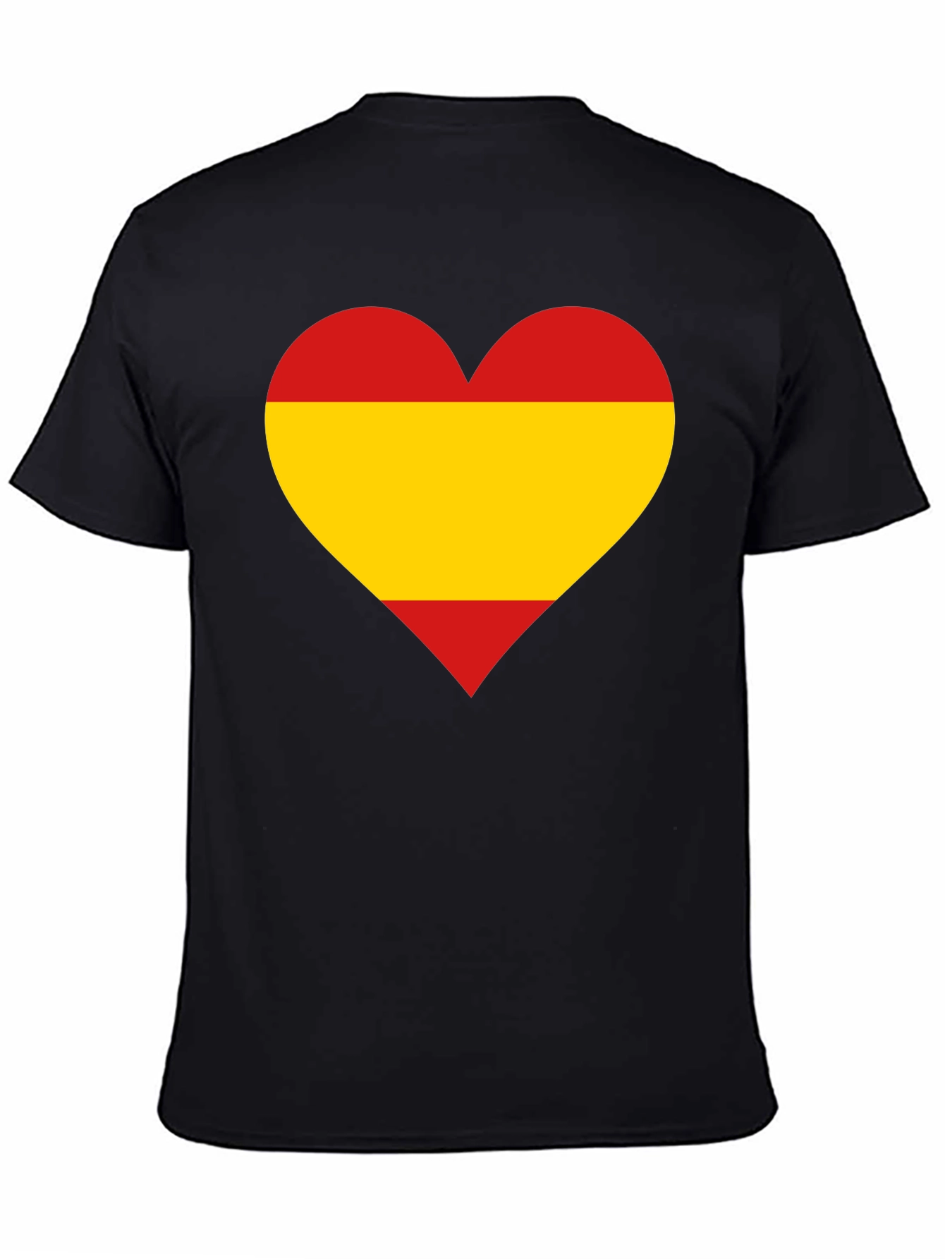Spanish Flag Heart Graphic T-Shirt