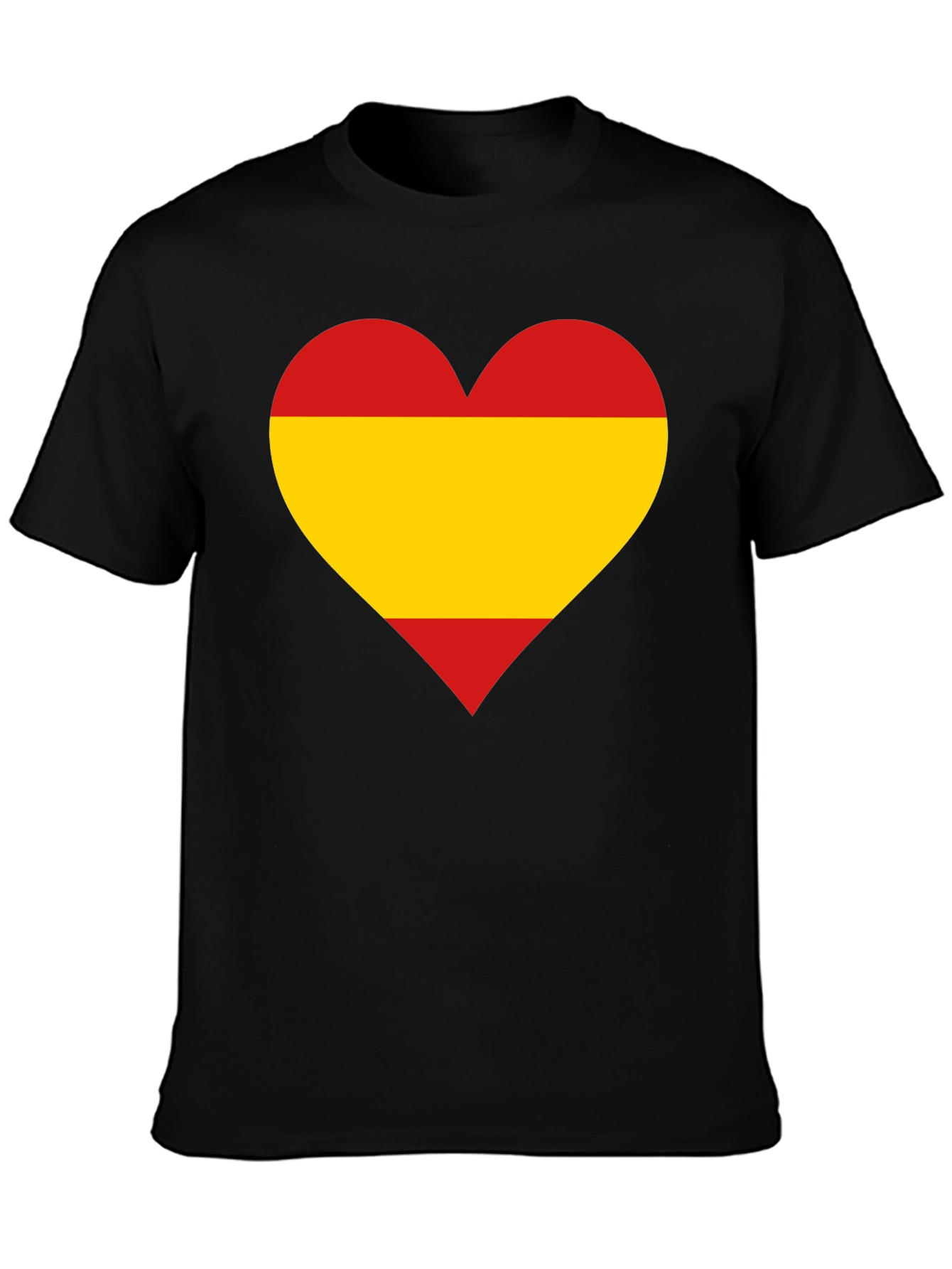 Spanish Flag Heart Graphic T-Shirt