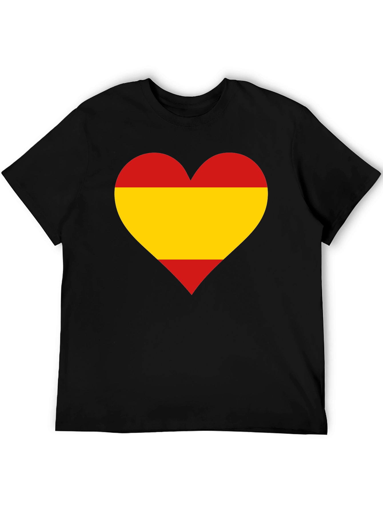 Spanish Flag Heart Graphic T-Shirt