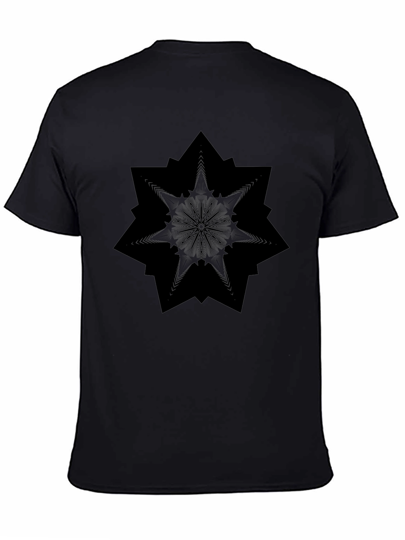 Black Geometric Mandala Graphic Tee