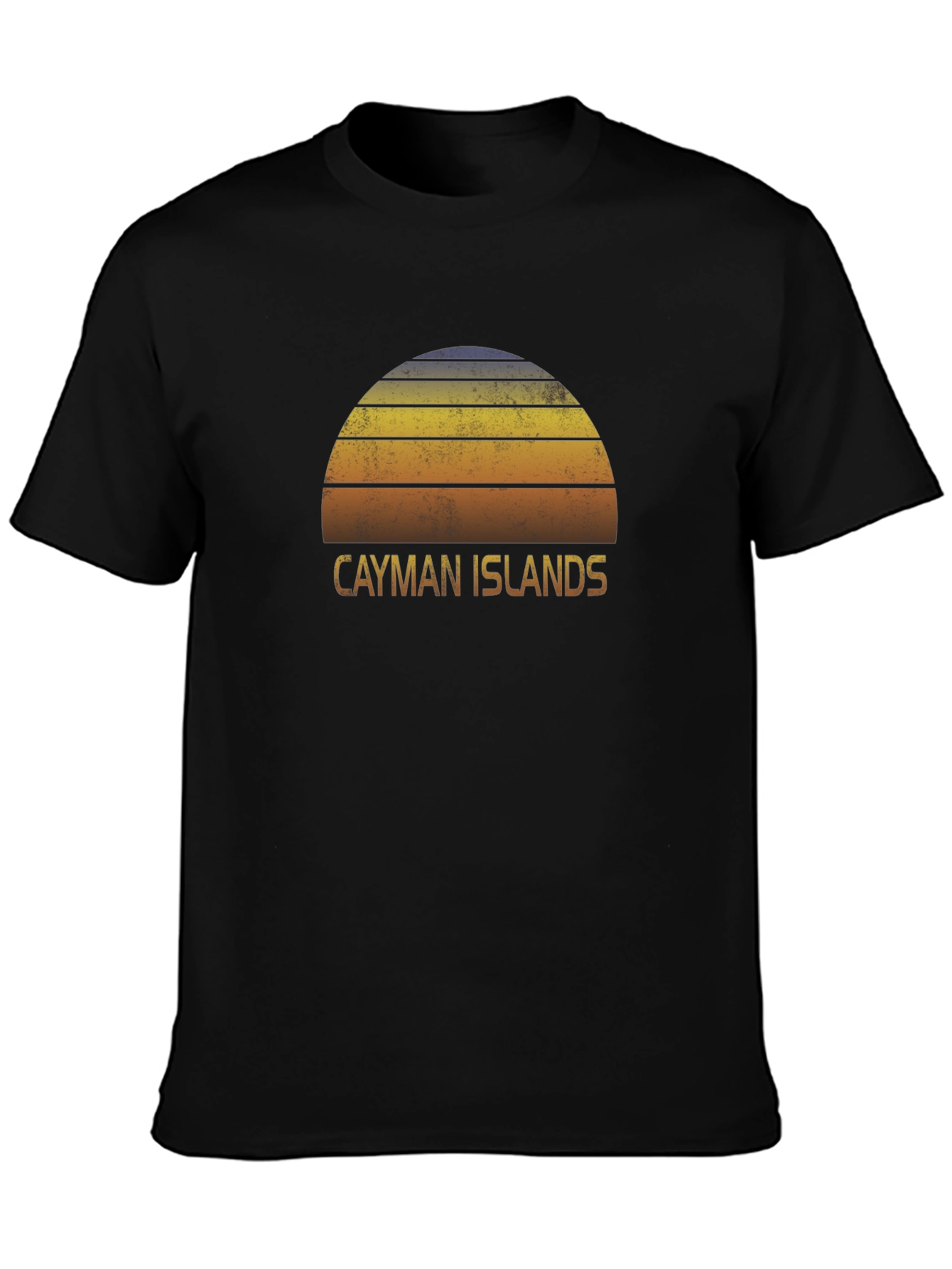 Cayman Islands Sunset Graphic Tee - Retro Style