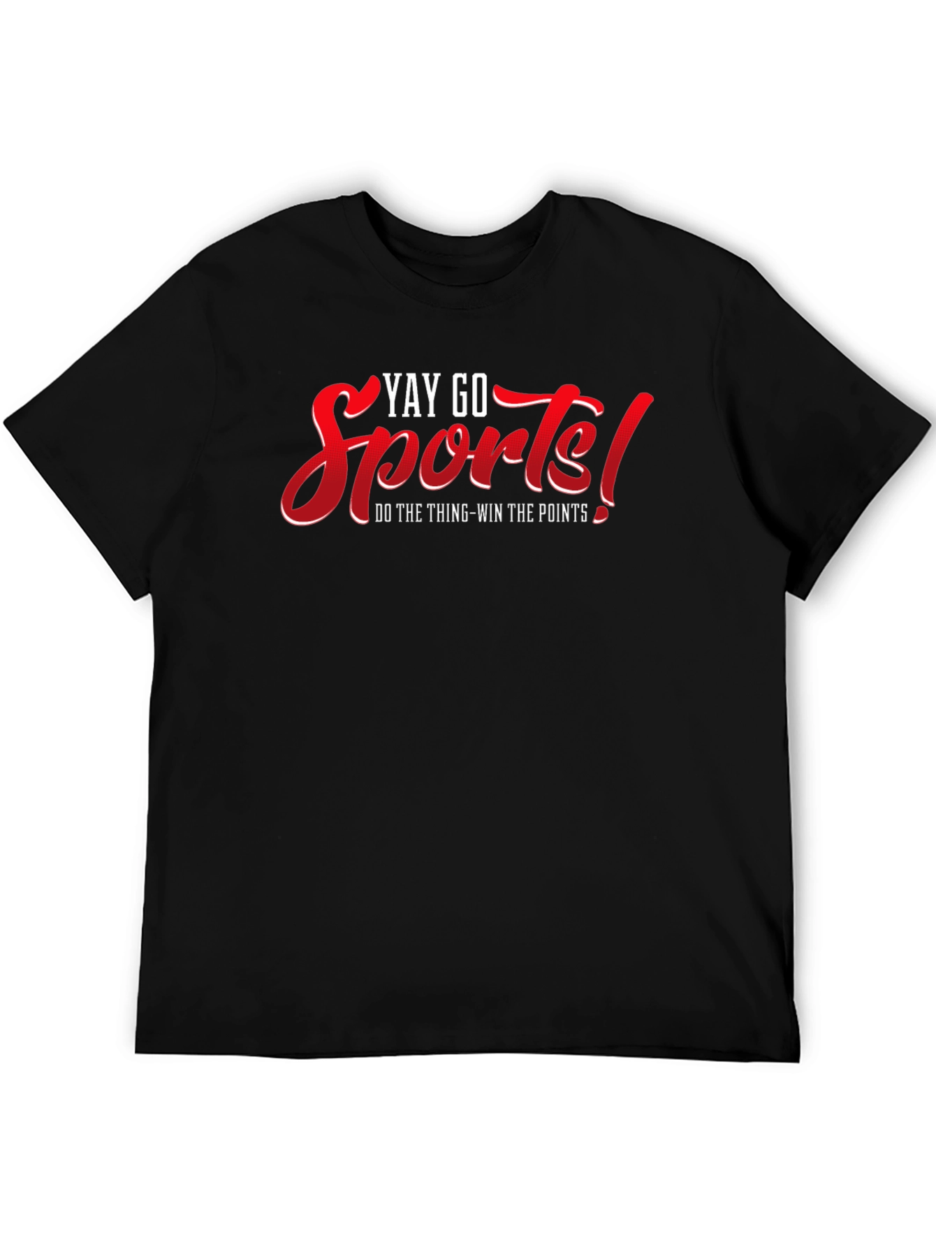 Yay Go Sports! Black Graphic Tee
