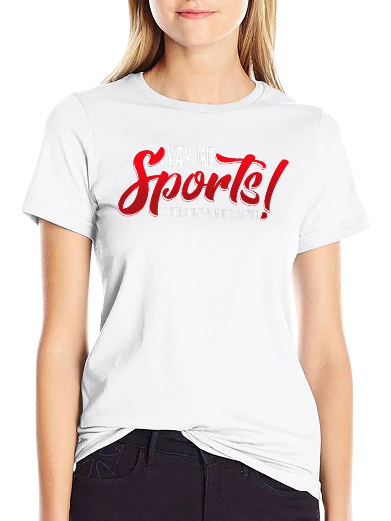 Yay Go Sports! Black Graphic Tee