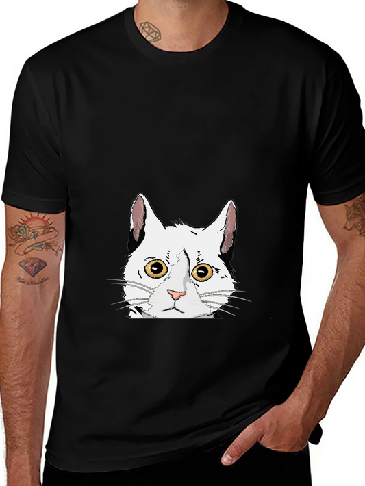 Cat Graphic Black T-Shirt