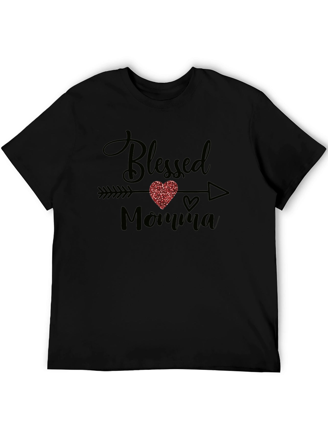 Blessed Momma T-Shirt - Arrow Heart Design