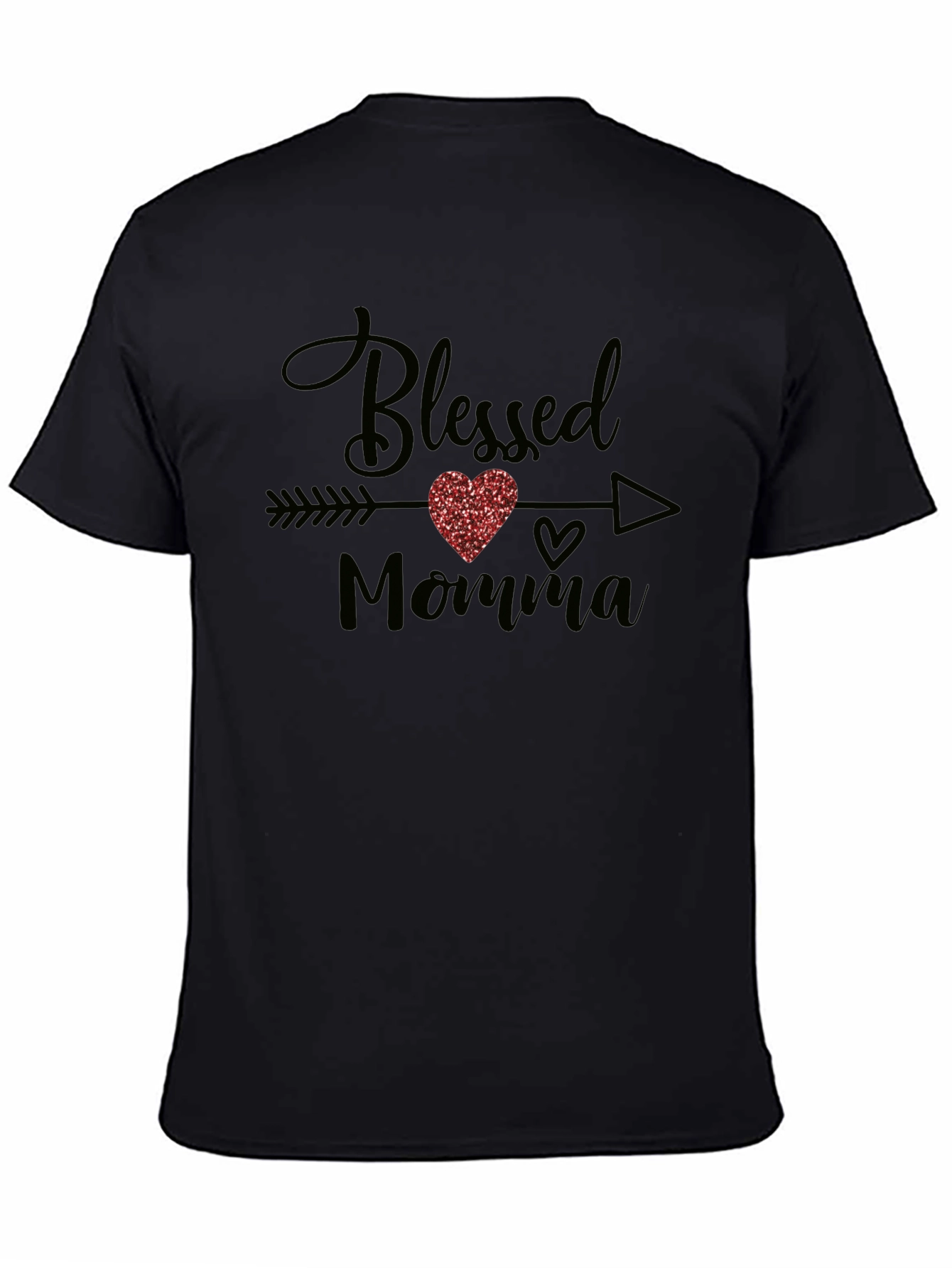 Blessed Momma T-Shirt - Arrow Heart Design