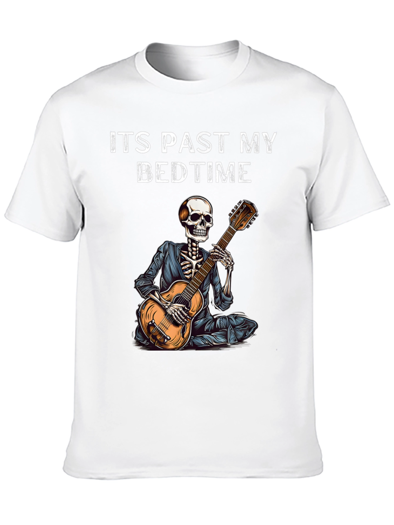 Past Bedtime Skeleton Guitarist T-Shirt