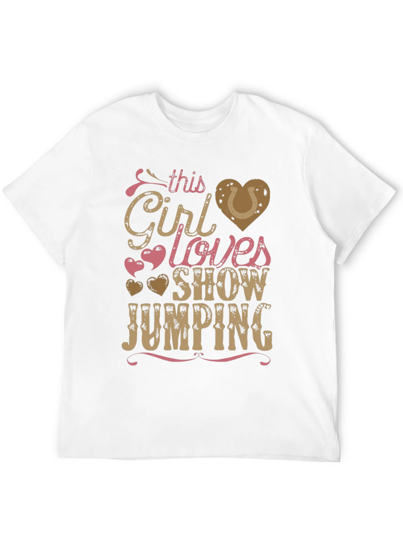 Girl Loves Show Jumping Black T-Shirt