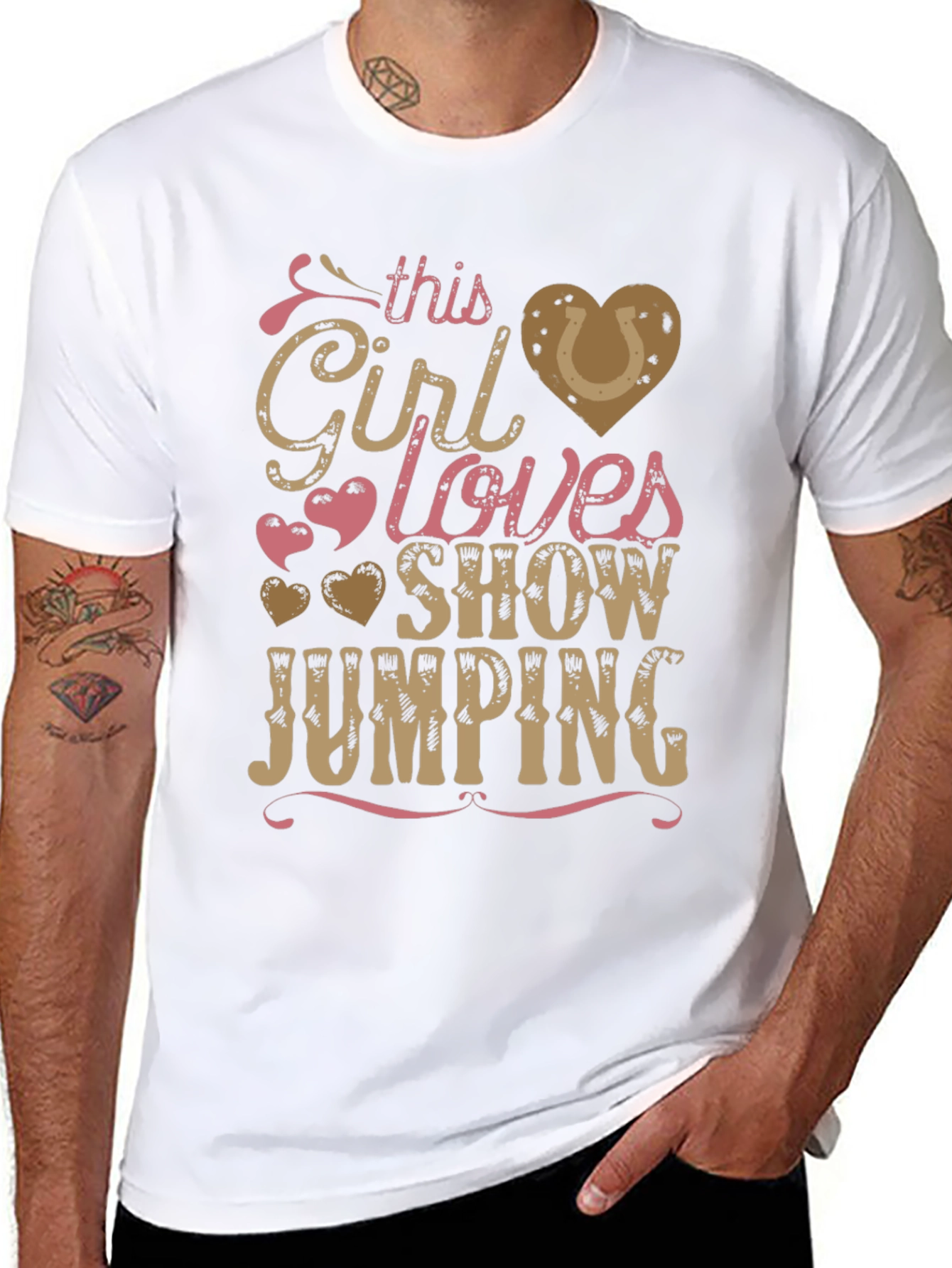 Girl Loves Show Jumping Black T-Shirt