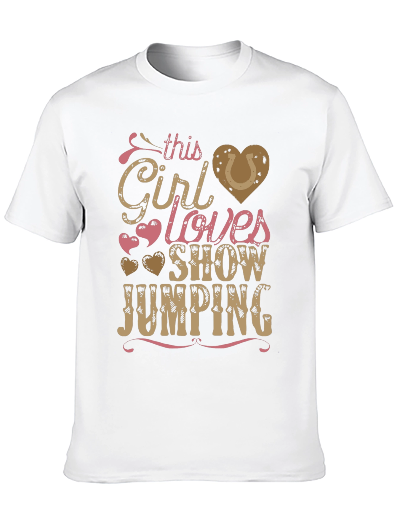 Girl Loves Show Jumping Black T-Shirt