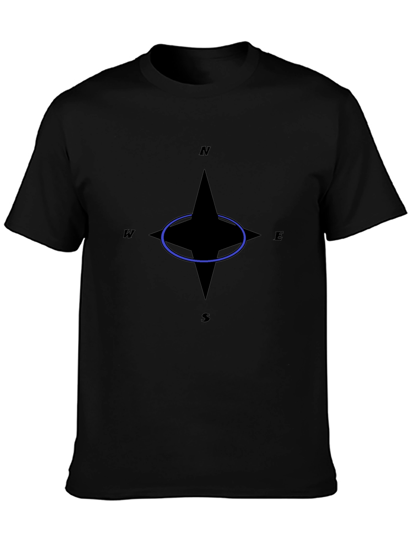 Compass Rose Graphic T-Shirt - Classic Black Tee