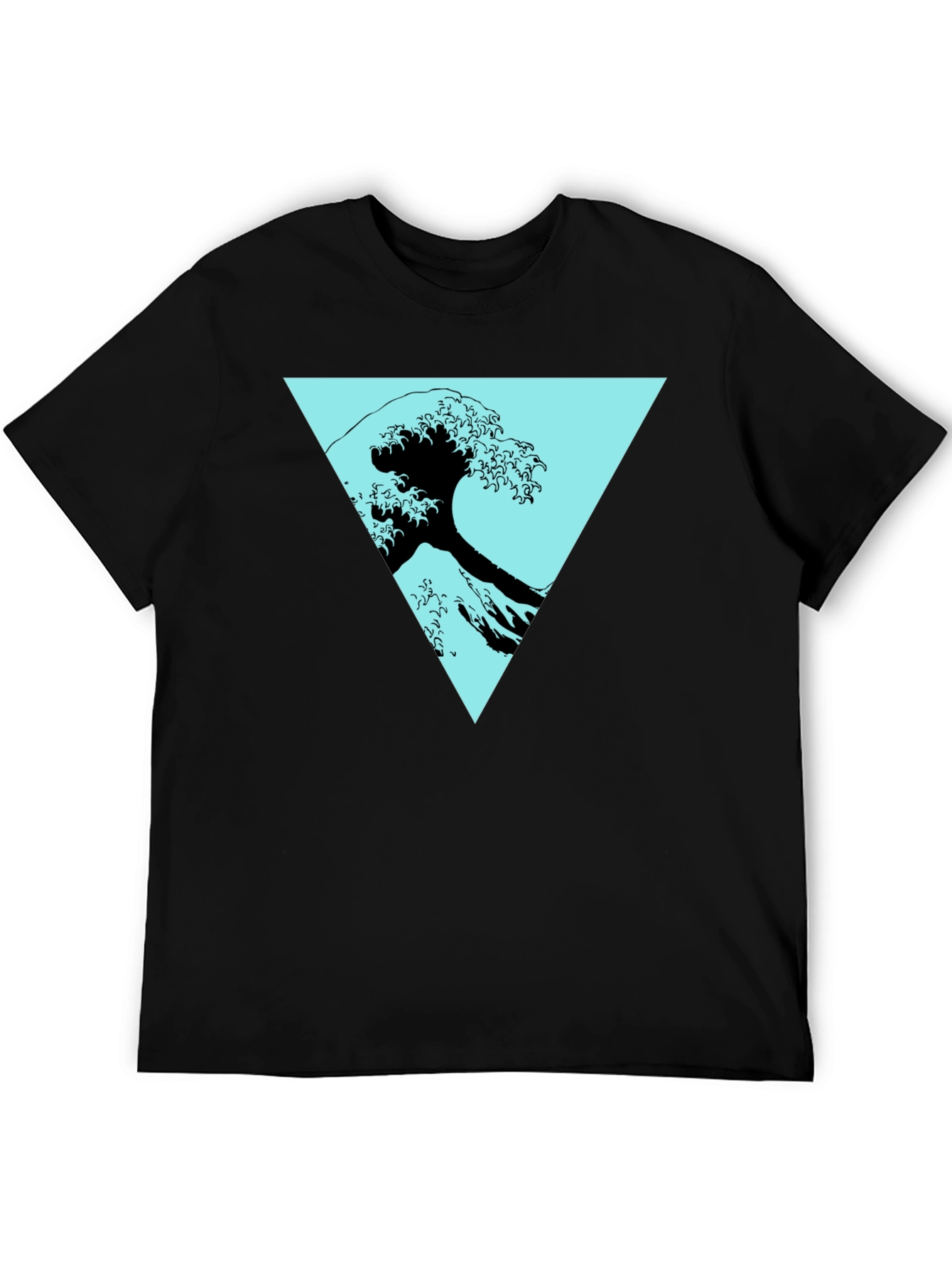 Wave Triangle Graphic Tee - Modern Print