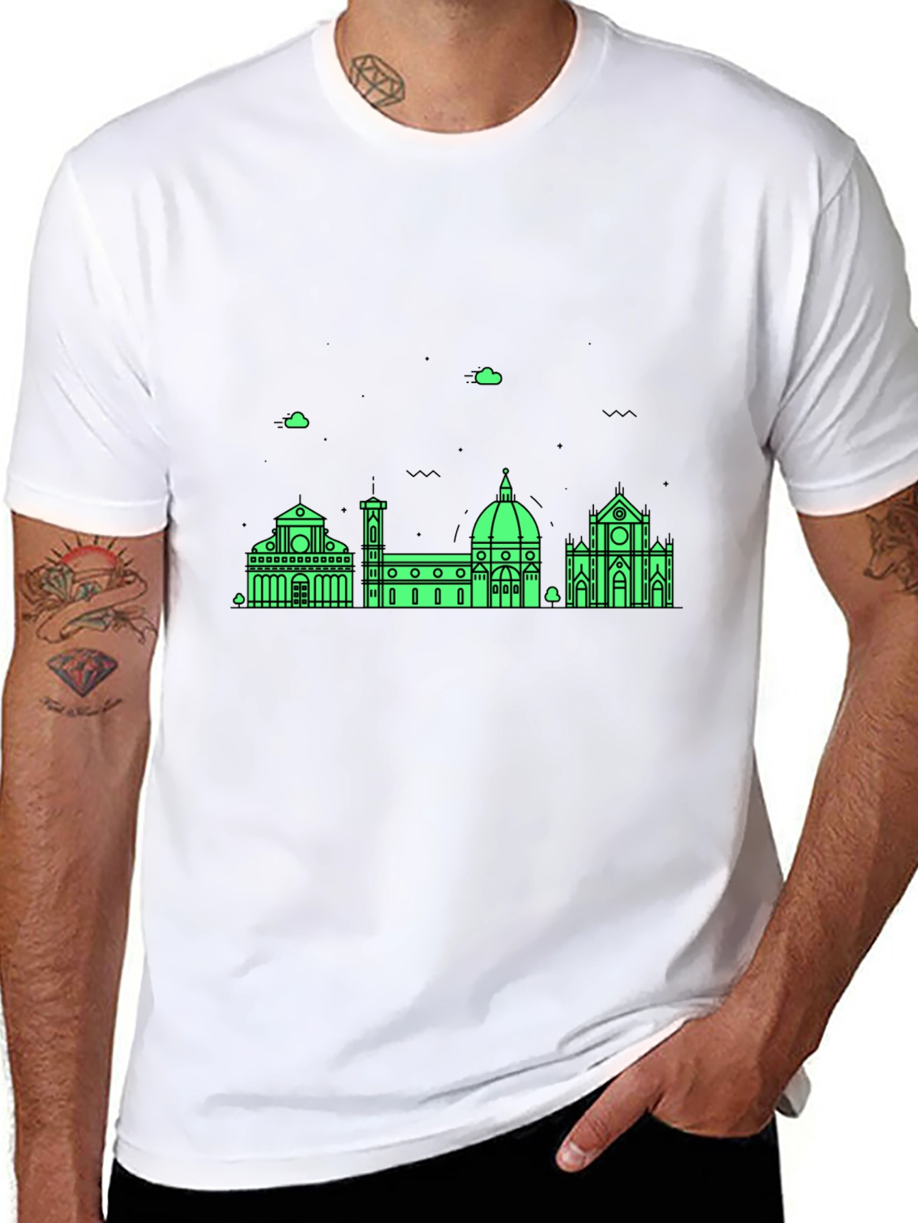 Florence Skyline Mens Graphic Tee