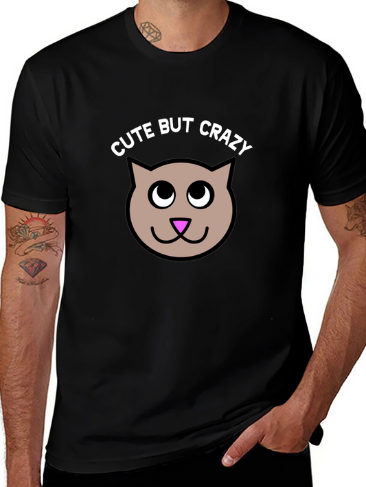Cute But Crazy Kitty T-Shirt - Soft Cotton Tee