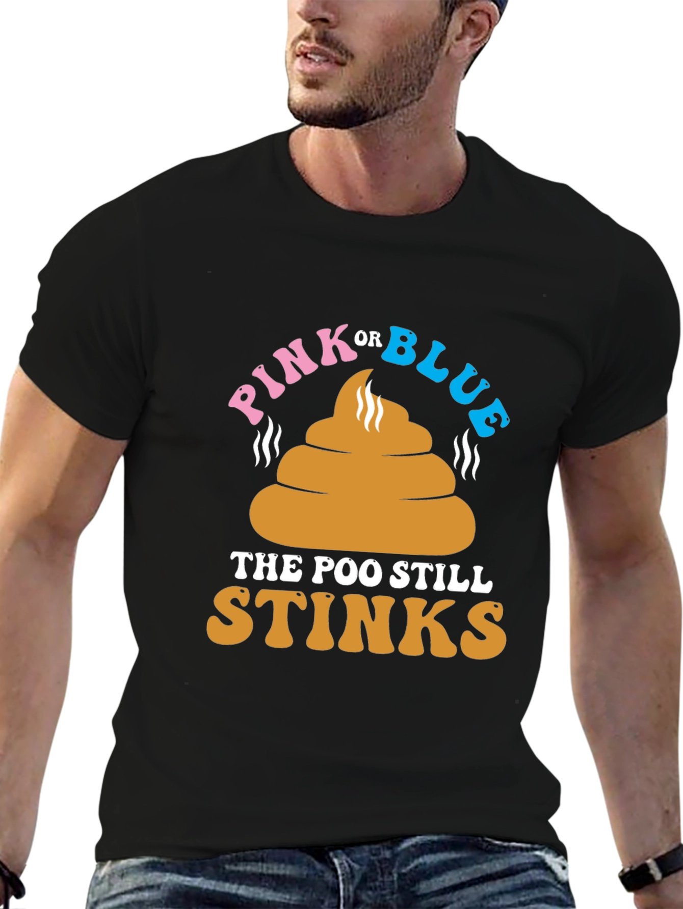 Pink or Blue The Poo Still Stinks T-Shirt
