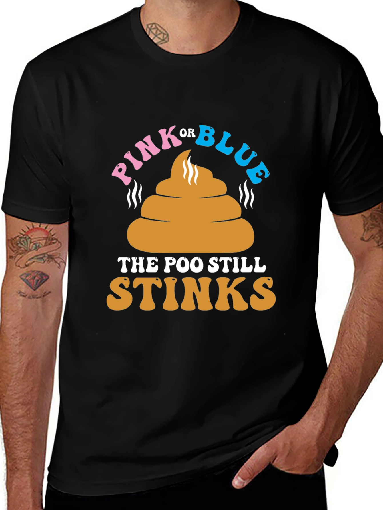 Pink or Blue The Poo Still Stinks T-Shirt