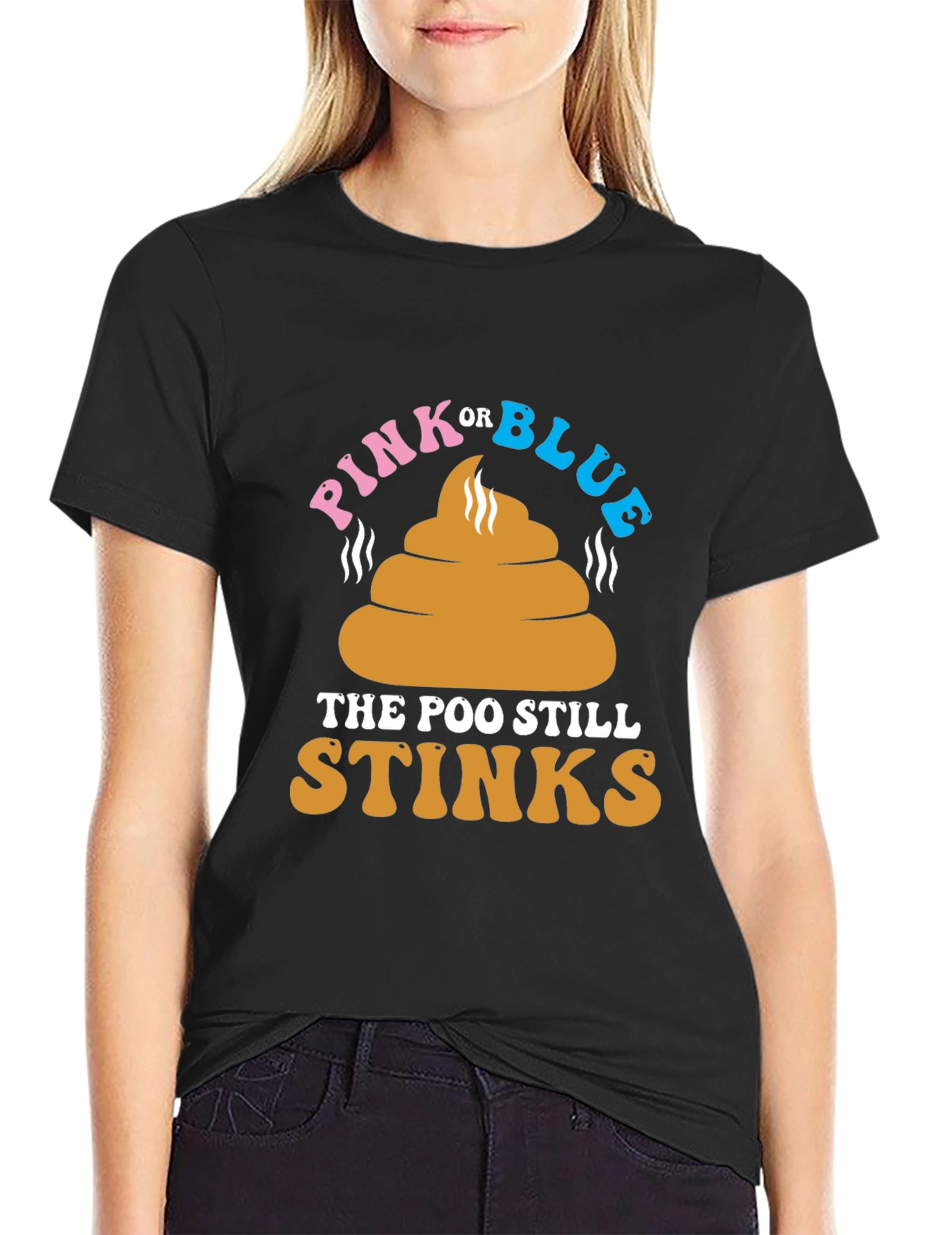 Pink or Blue The Poo Still Stinks T-Shirt