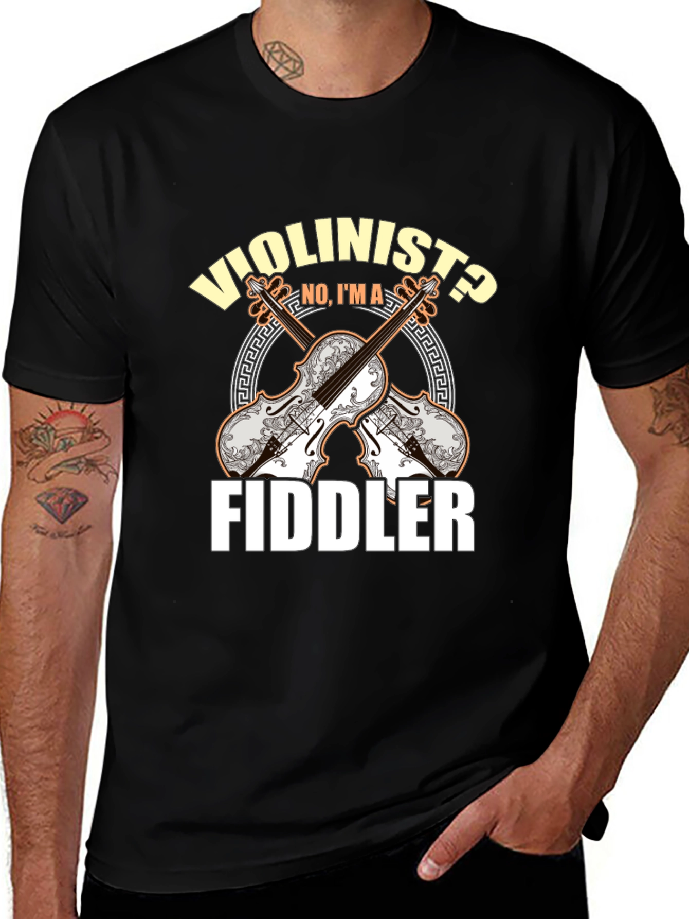 Violinist or Fiddler T-Shirt Music Lover Tee