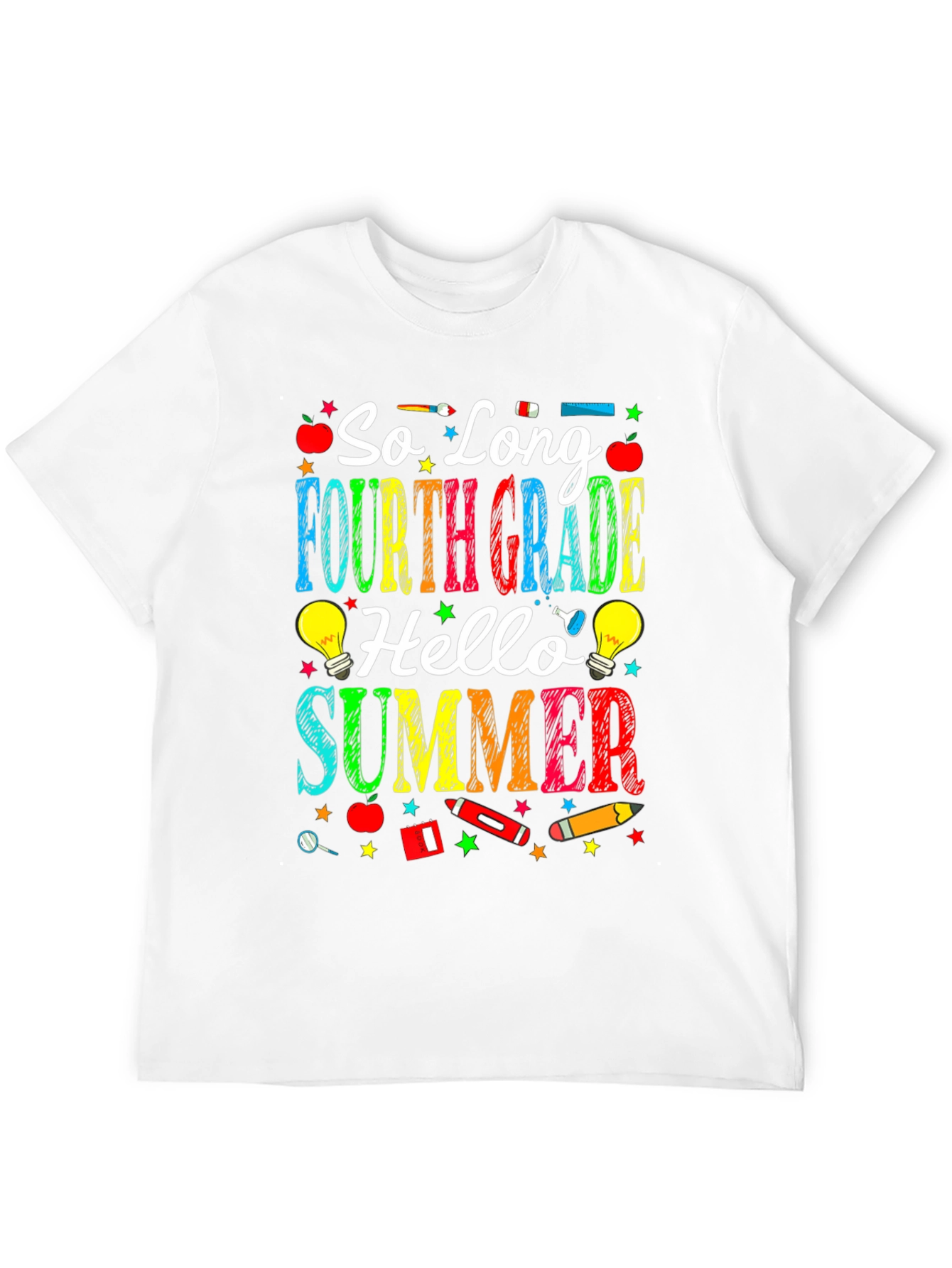 So Long Fourth Grade Hello Summer Black T-Shirt