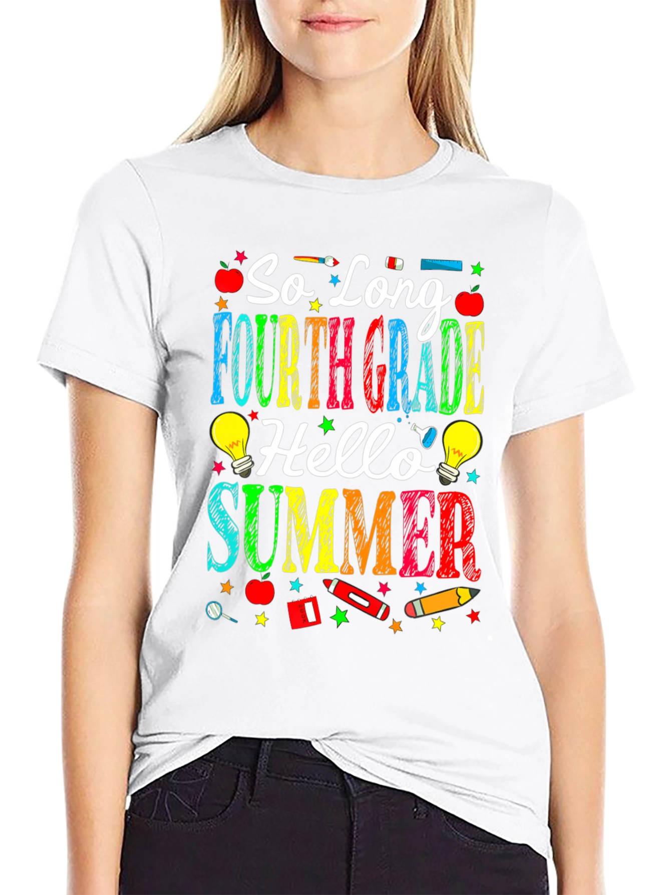 So Long Fourth Grade Hello Summer Black T-Shirt