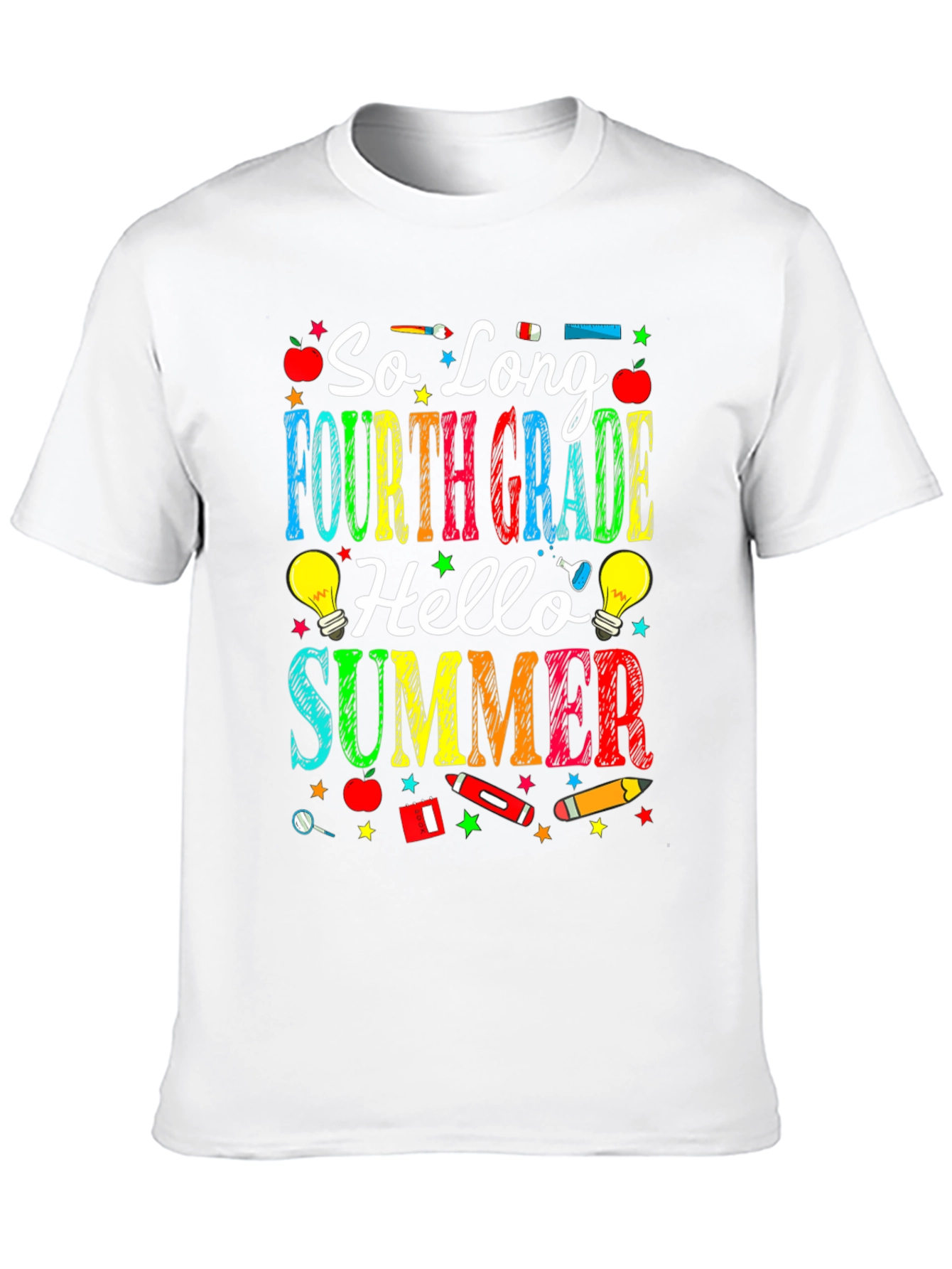 So Long Fourth Grade Hello Summer Black T-Shirt