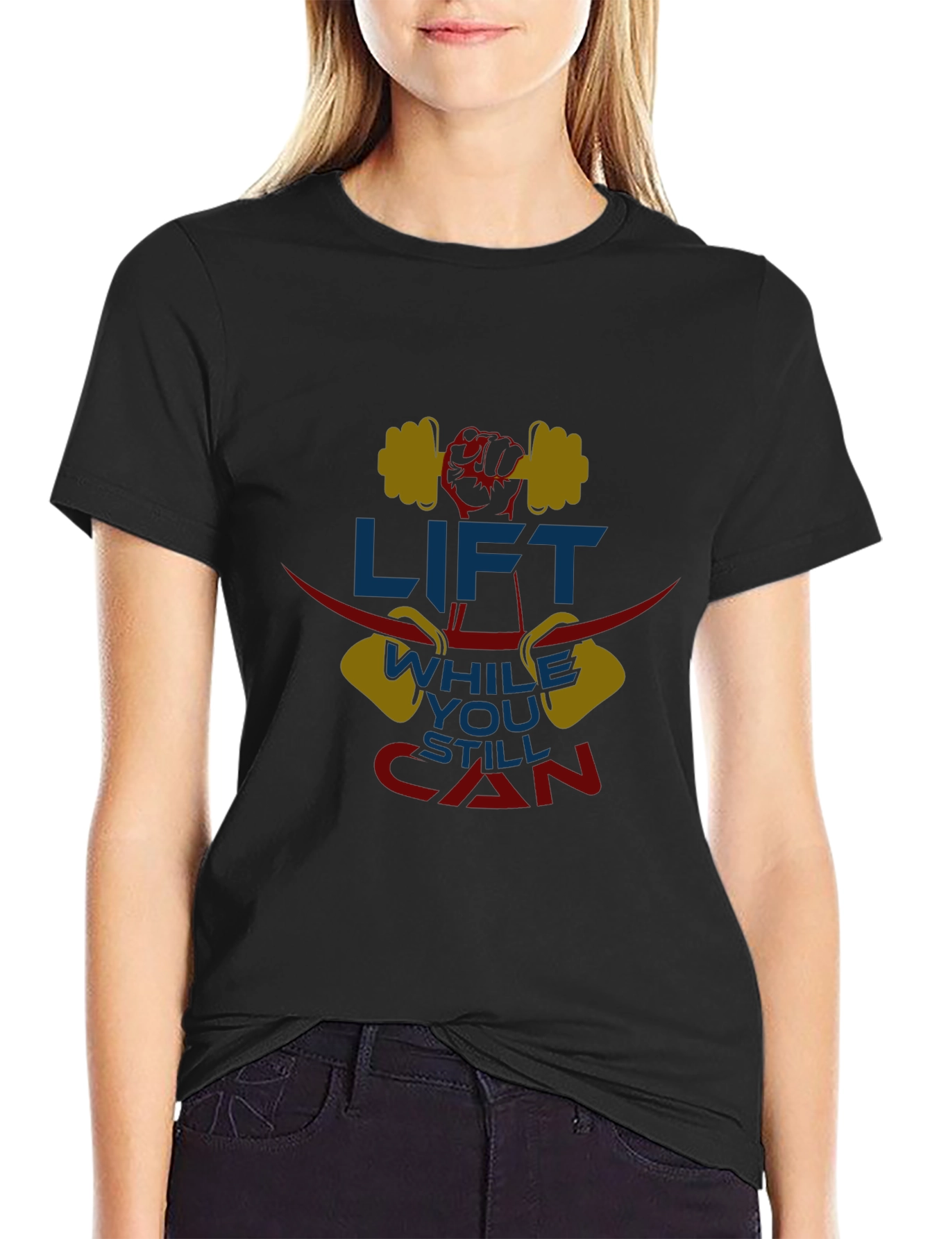Lift While You Can T-Shirt Gym Workout Design