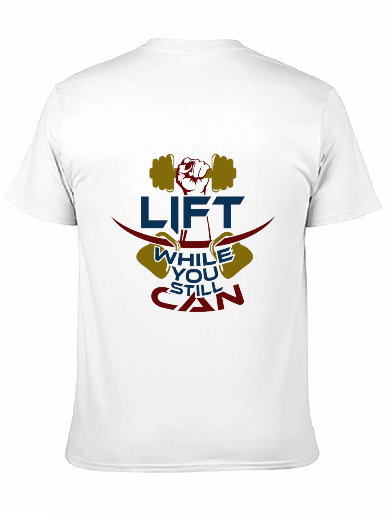 Lift While You Can T-Shirt Gym Workout Design
