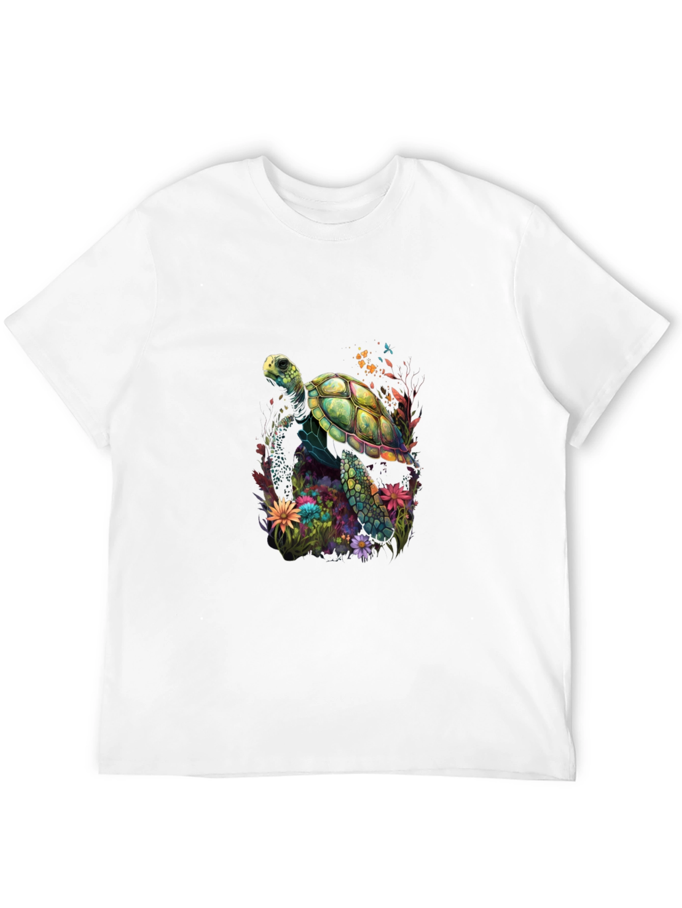 Sea Turtle Floral Graphic T-Shirt