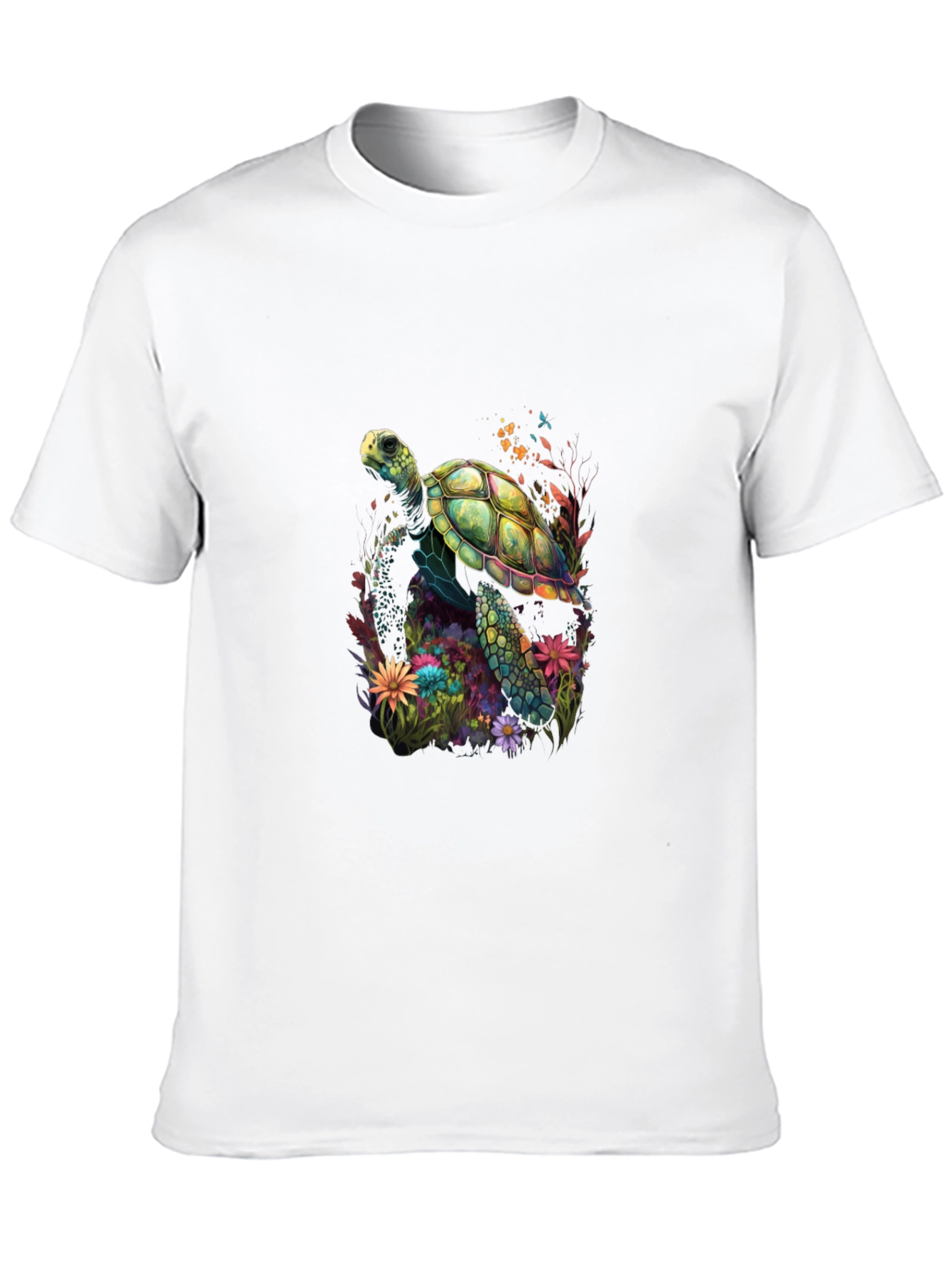 Sea Turtle Floral Graphic T-Shirt