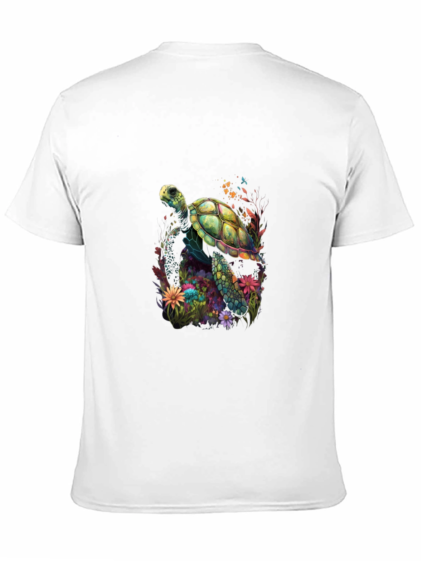 Sea Turtle Floral Graphic T-Shirt