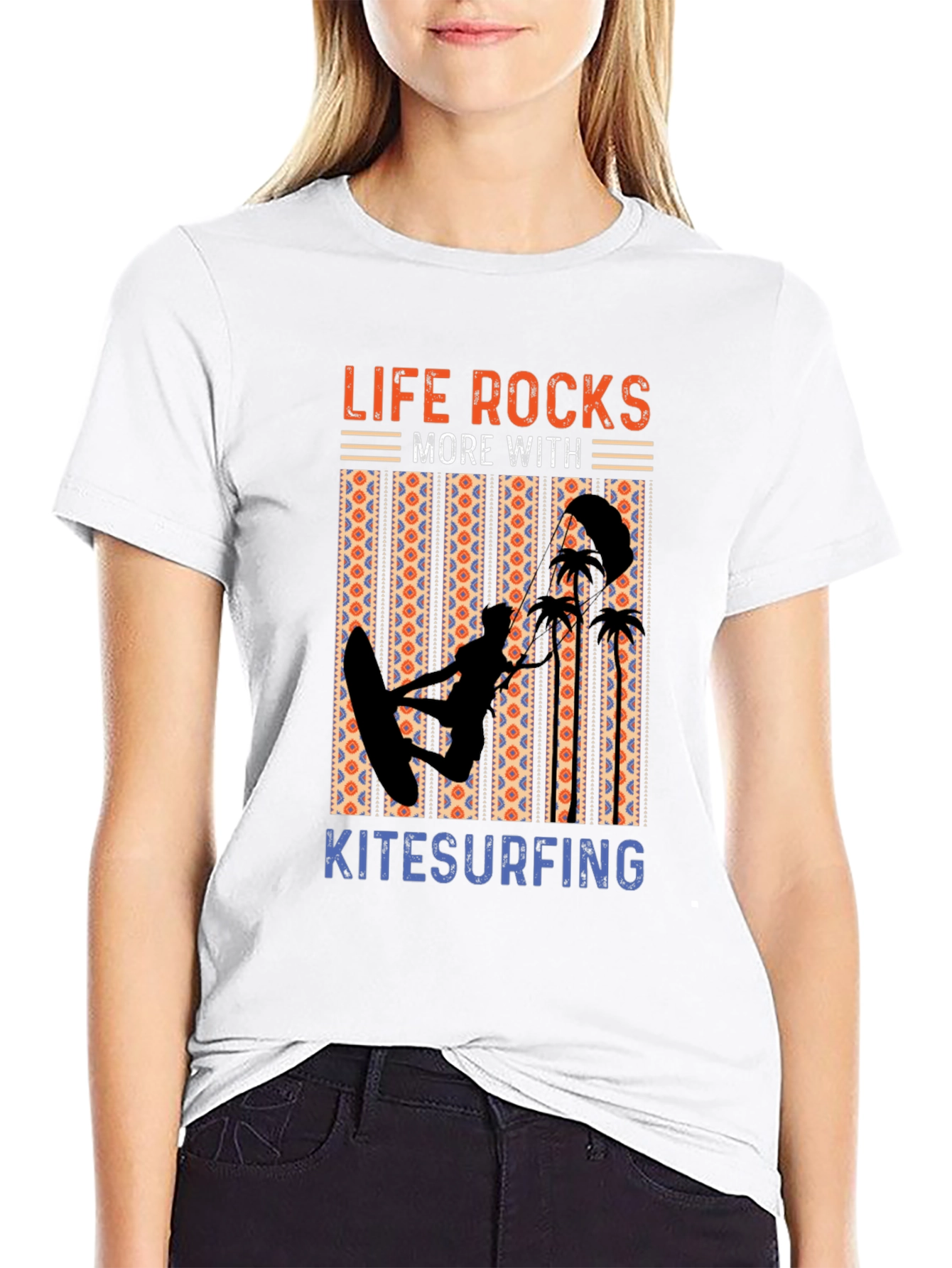 Life Rocks Kitesurfing Graphic Tee