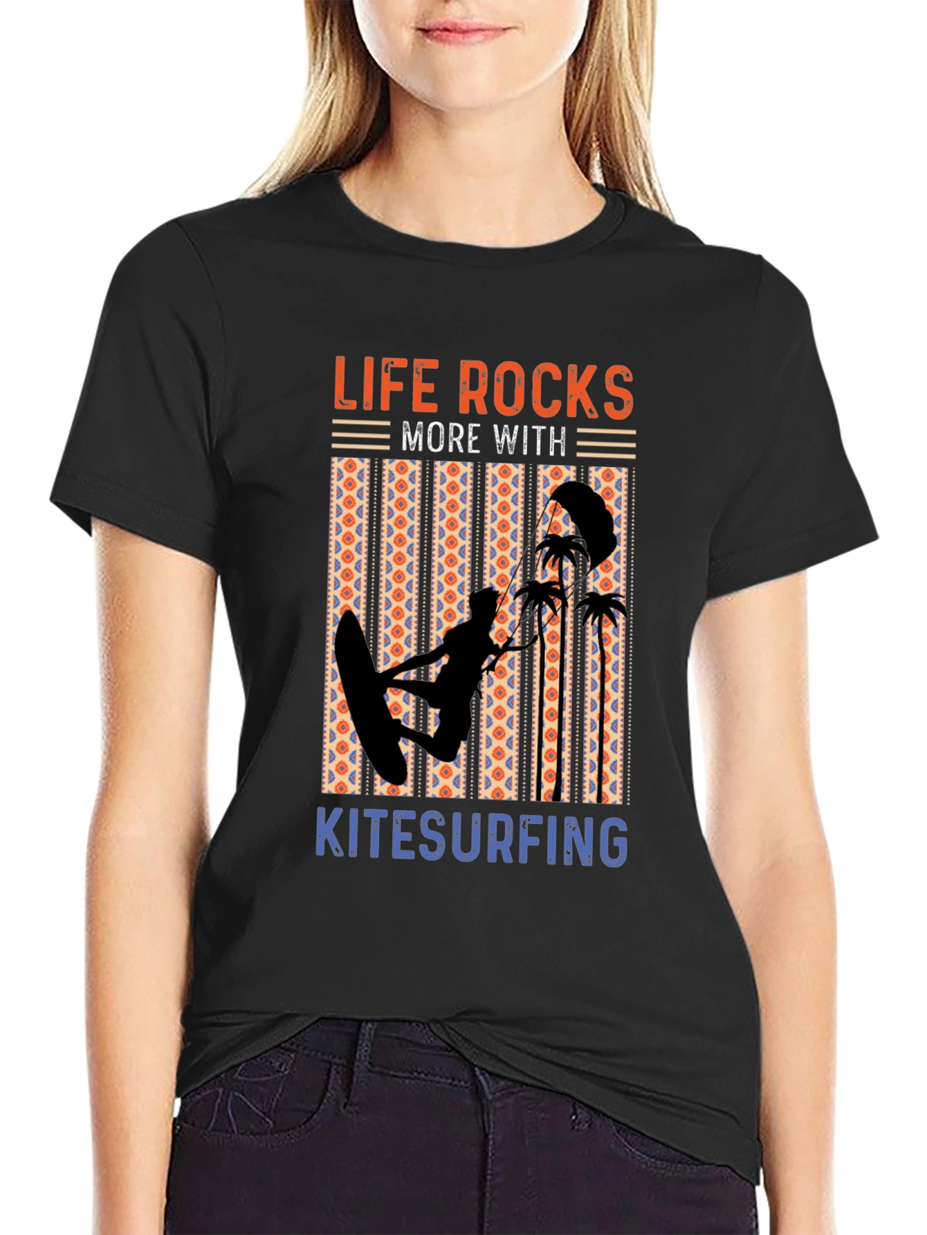 Life Rocks Kitesurfing Graphic Tee