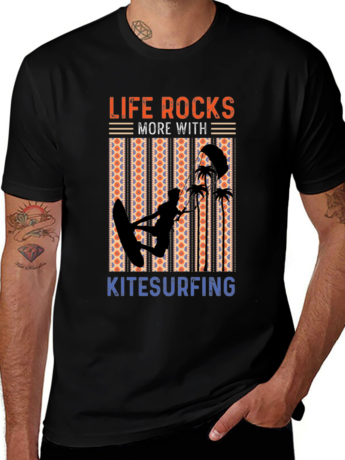 Life Rocks Kitesurfing Graphic Tee
