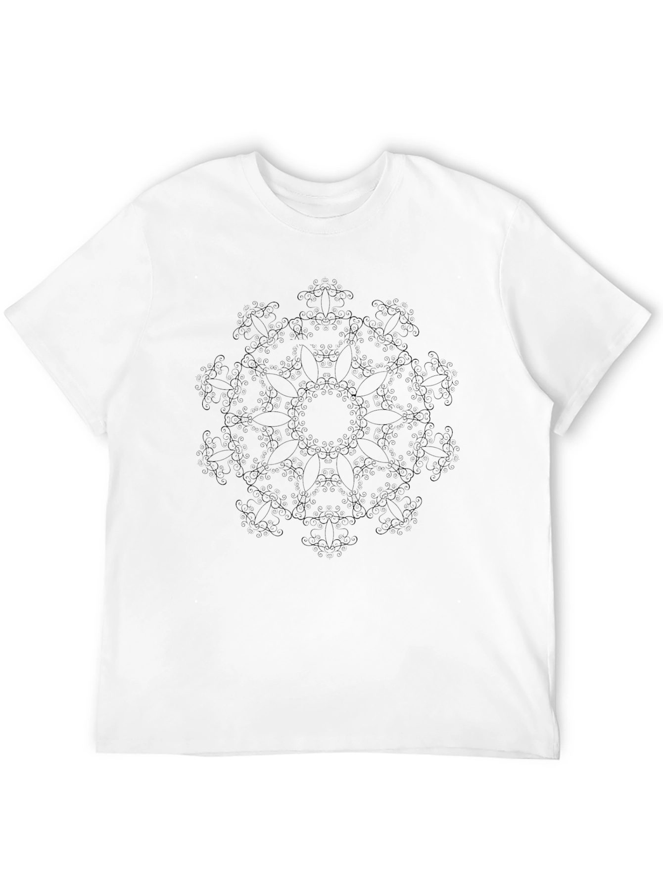 Dark Mandala Graphic Mens Crew Neck T-Shirt
