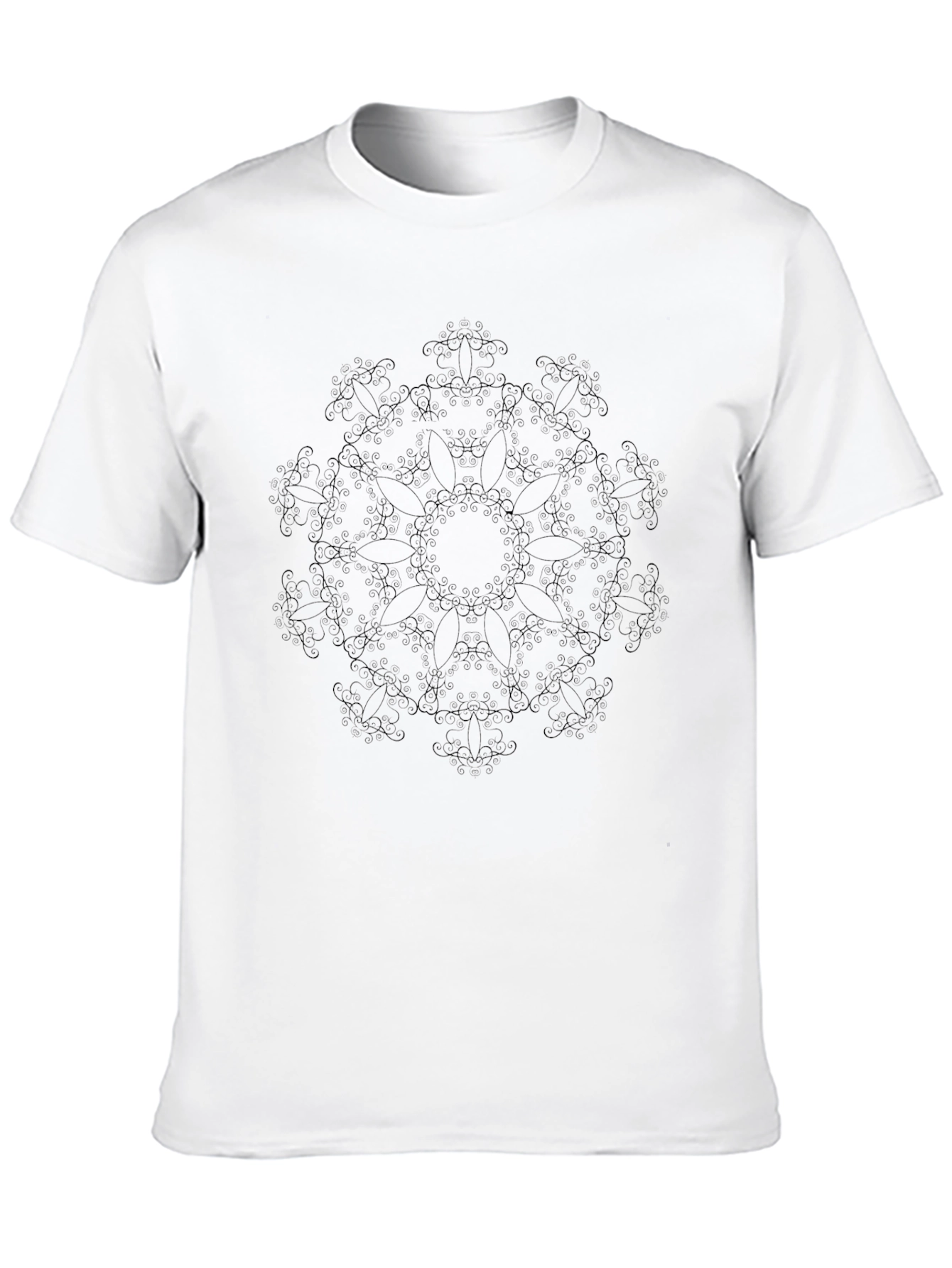 Dark Mandala Graphic Mens Crew Neck T-Shirt