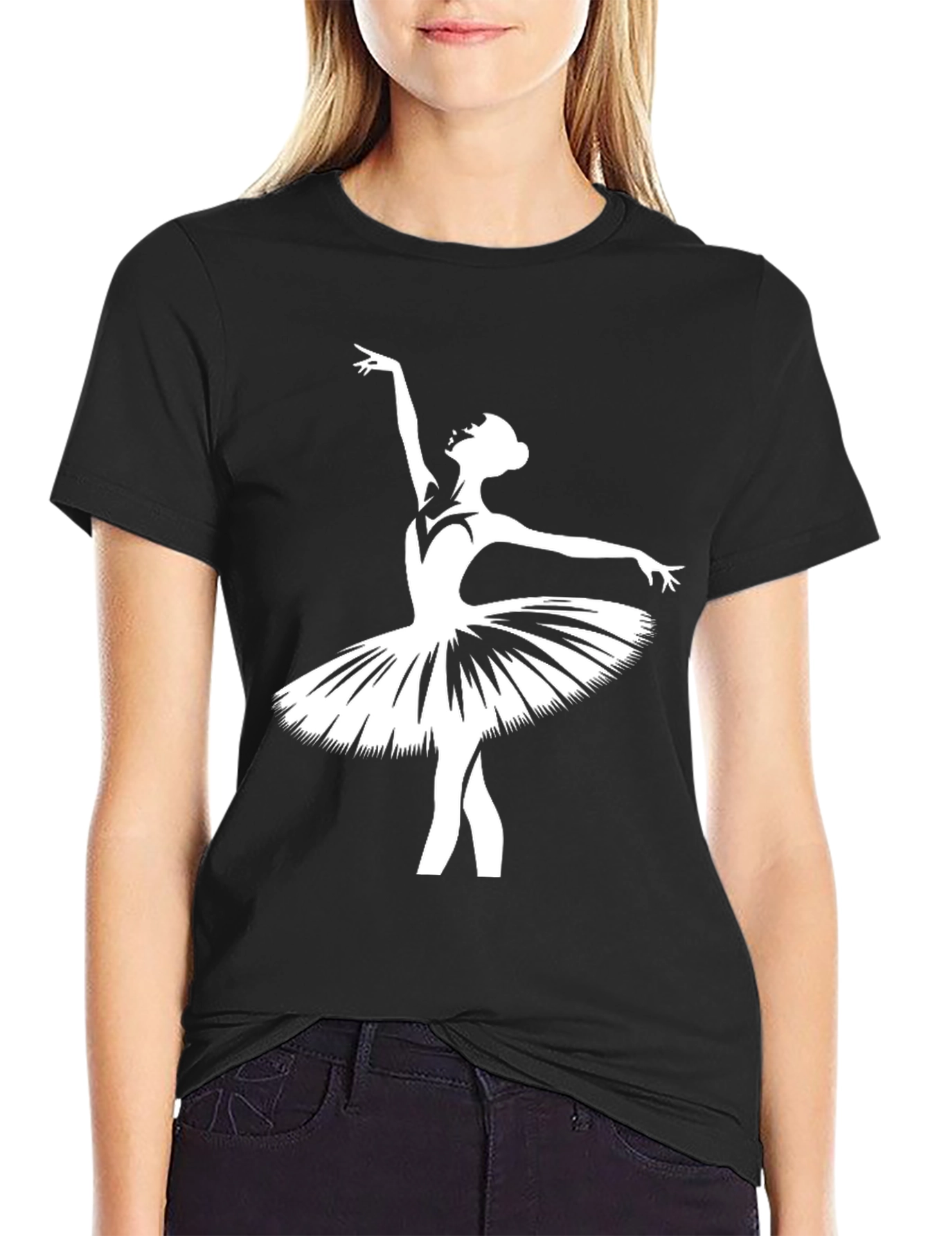 Ballerina Graphic Black T-Shirt