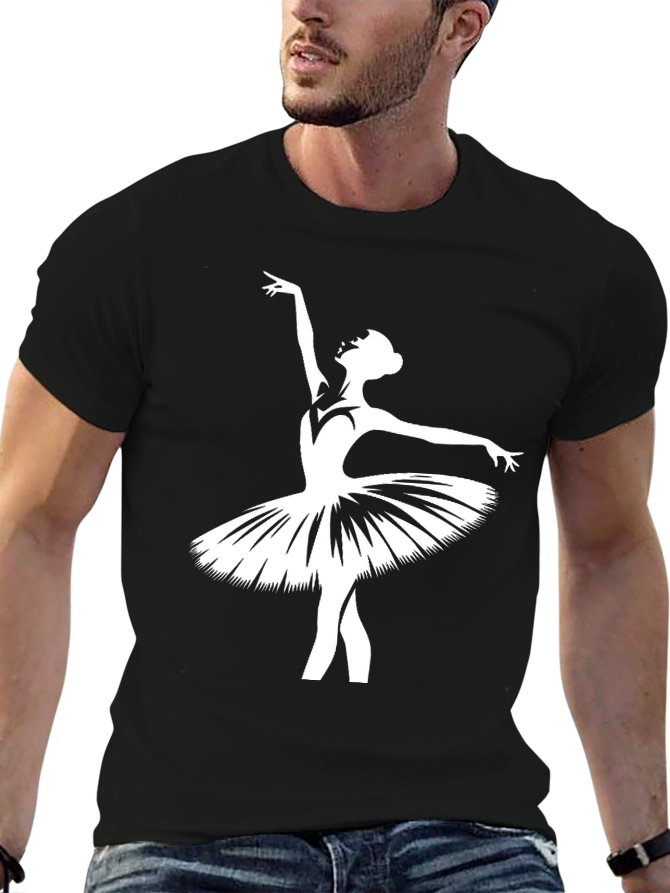 Ballerina Graphic Black T-Shirt