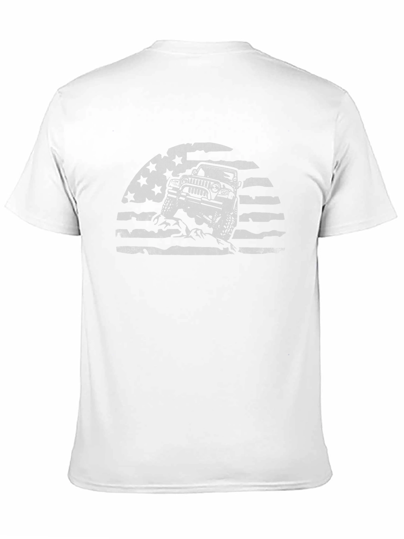 American Flag Jeep Graphic T-Shirt