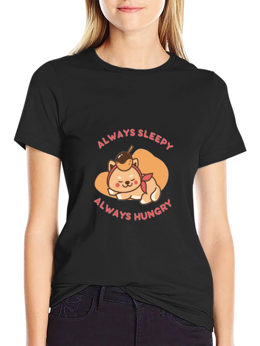 Always Sleepy Hungry Shiba T-Shirt