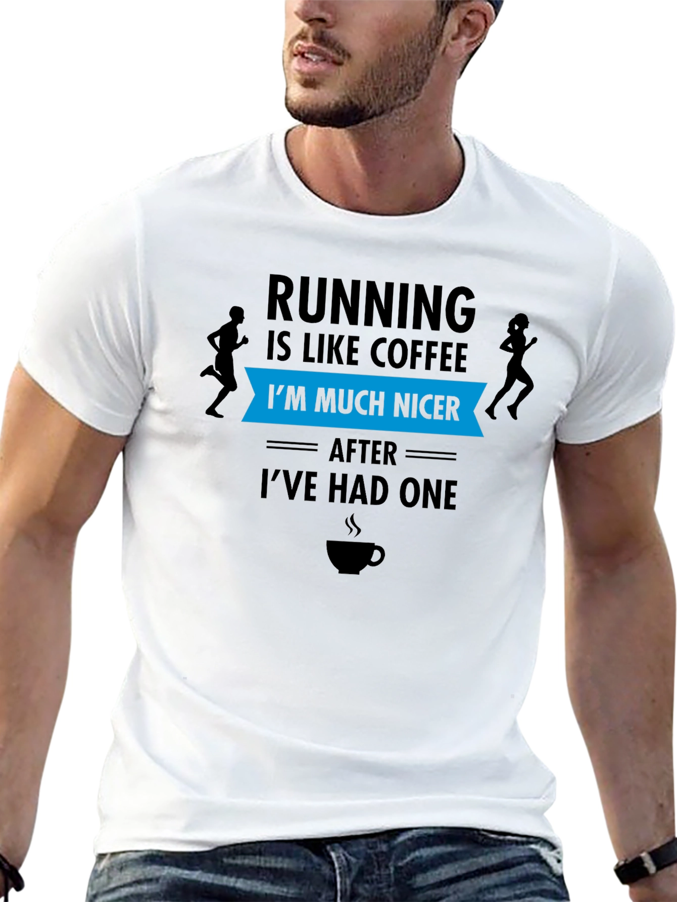Running Coffee T-Shirt: Im Much Nicer After One