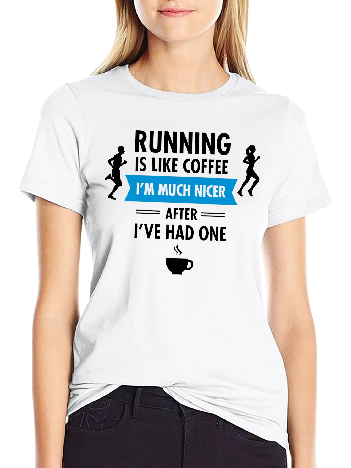 Running Coffee T-Shirt: Im Much Nicer After One