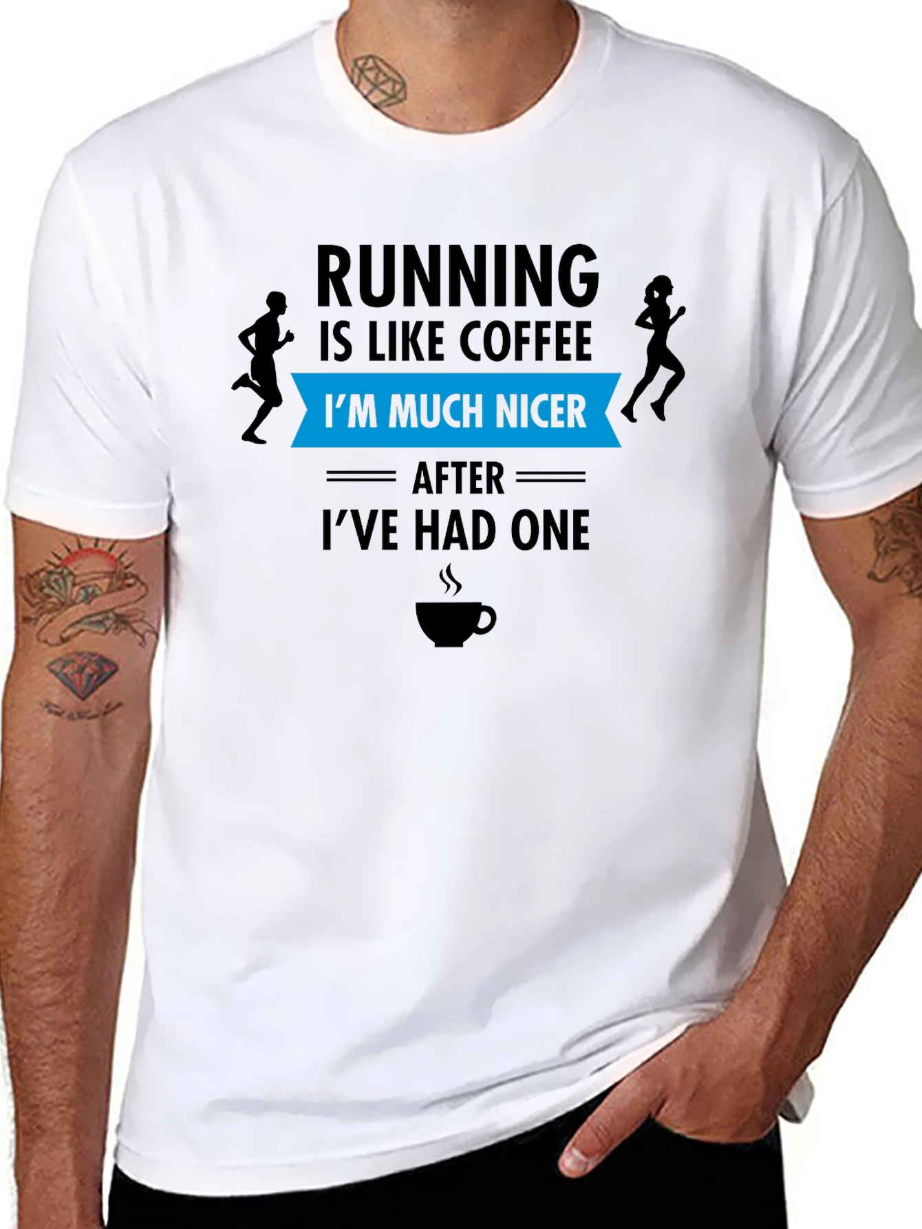 Running Coffee T-Shirt: Im Much Nicer After One