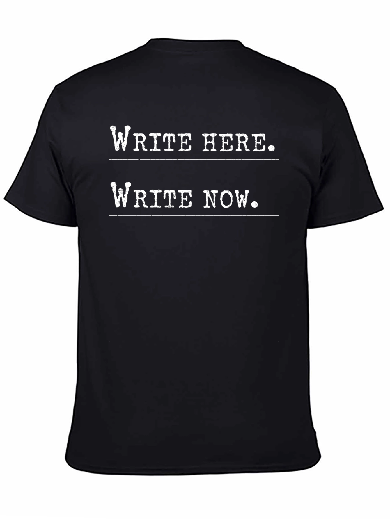 Write Here Write Now Black Graphic Tee