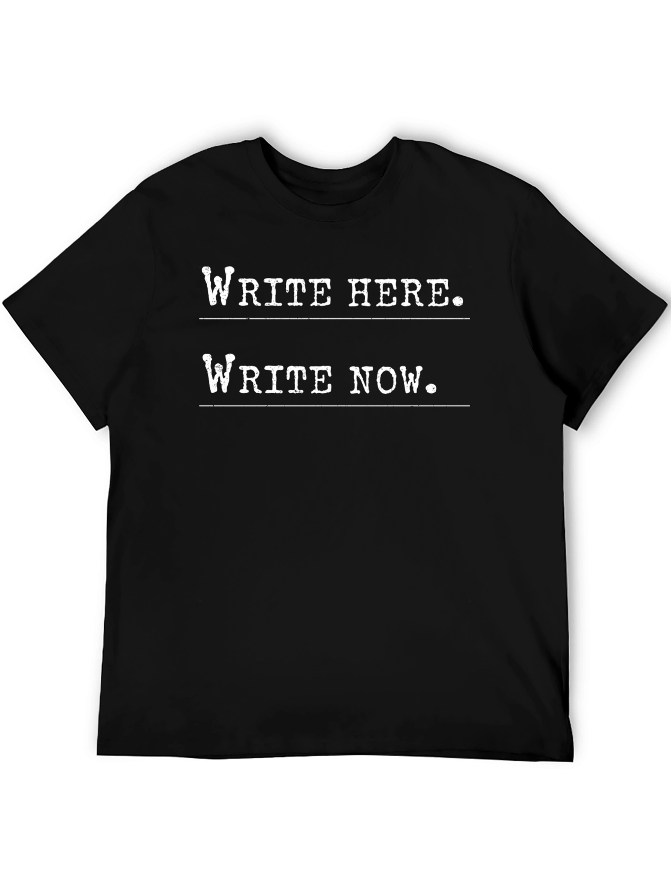 Write Here Write Now Black Graphic Tee