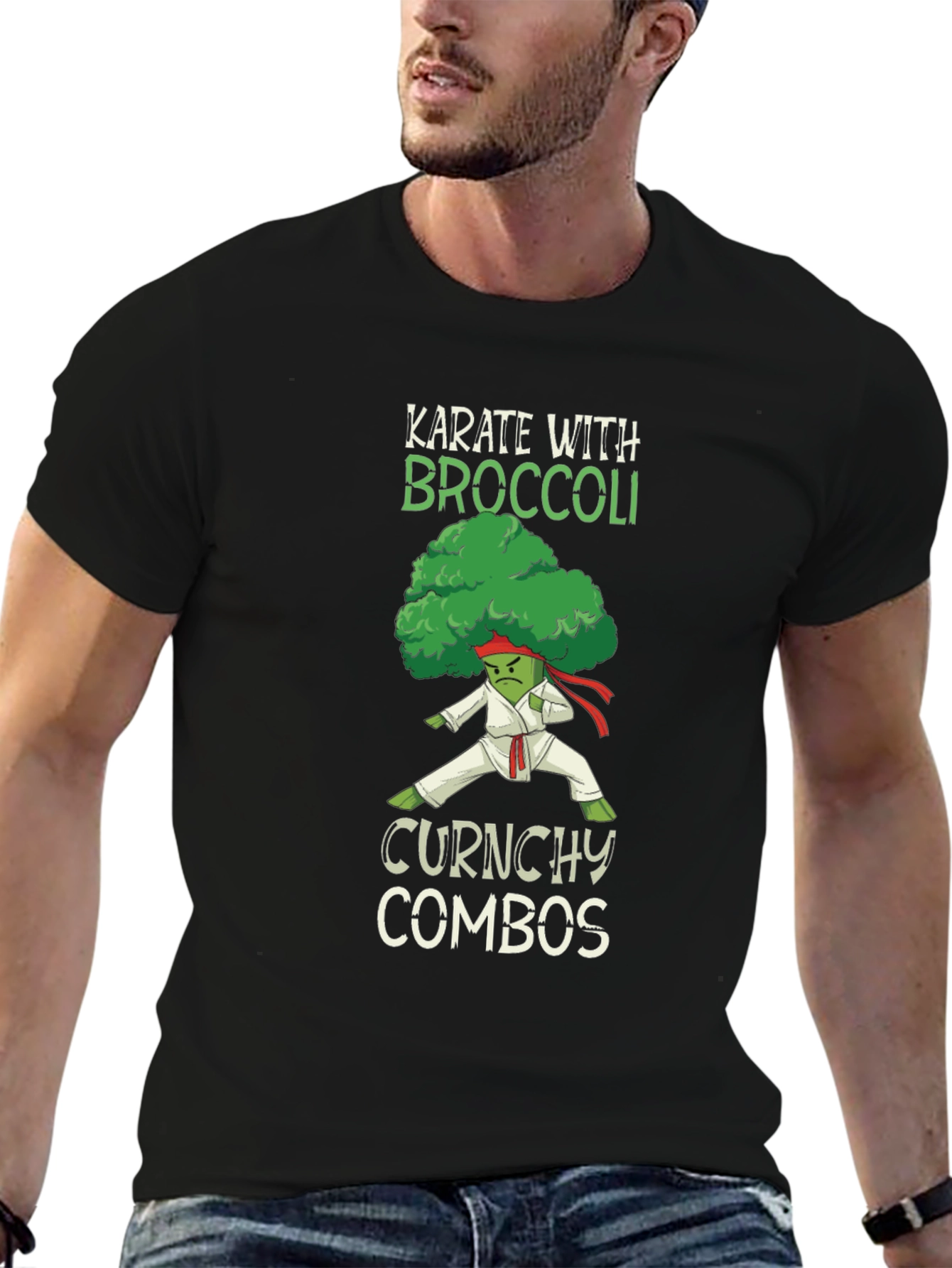 Karate Broccoli Funny T-Shirt