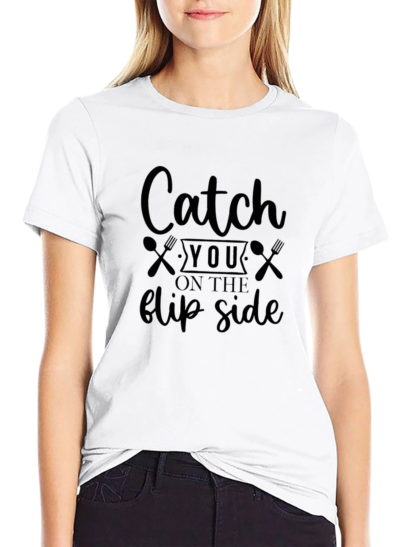 Catch You On The Flip Side Black Graphic Tee